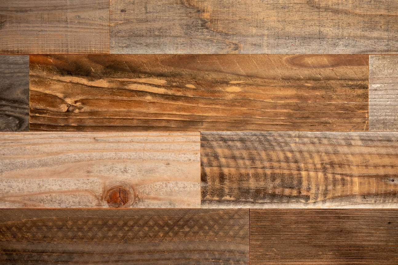 Shiplap Reclaimed Barn Wood Planks, Accent Wall Paneling Boards, Authentic Weathered Redwood Siding for Rustic Home Decor, Free USA Shipping