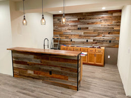 Shiplap Reclaimed Barn Wood Planks, Accent Wall Paneling Boards, Authentic Weathered Redwood Siding for Rustic Home Decor, Free USA Shipping