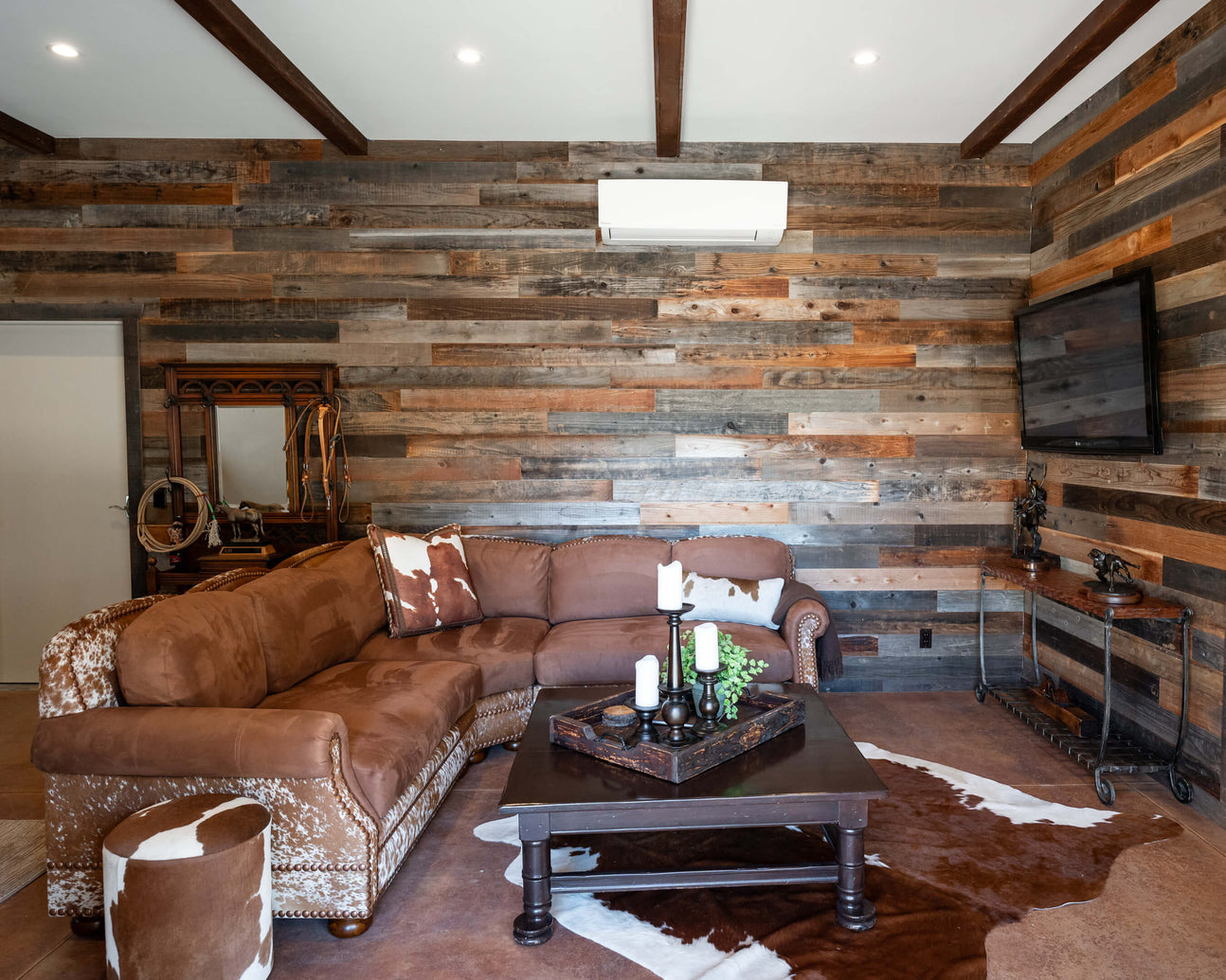 Reclaimed Barn Wood S3S Planks for Accent Wall Paneling, Surfaced Square Edge Redwood, Thin Cut Milled Siding, Lightweight Recycled Boards