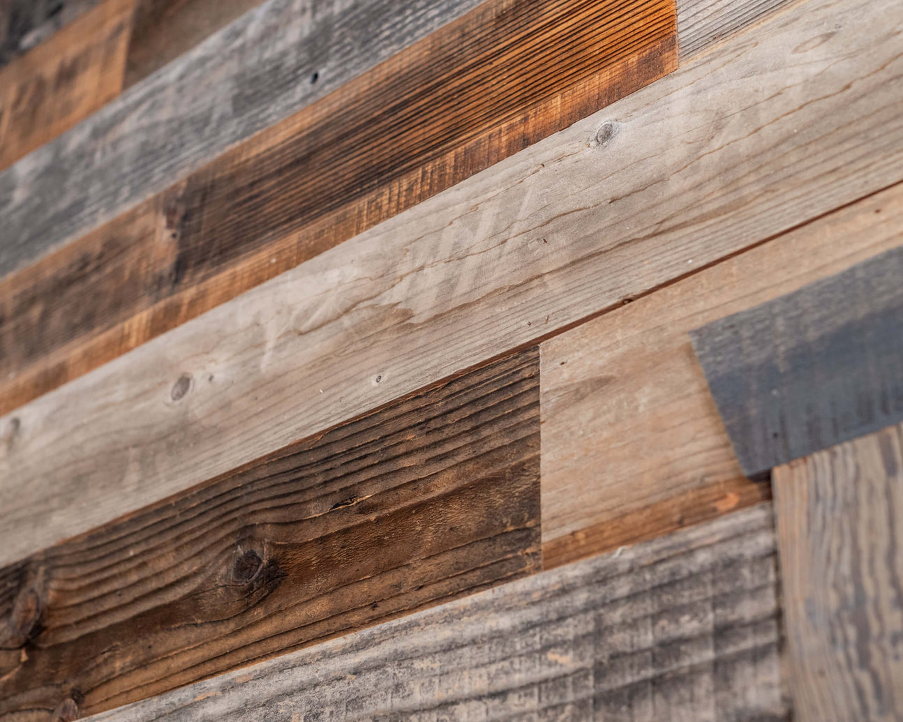 Reclaimed Barn Wood S3S Planks for Accent Wall Paneling, Surfaced Square Edge Redwood, Thin Cut Milled Siding, Lightweight Recycled Boards