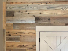 Brushed Tongue & Groove Reclaimed Barn Wood Accent Wall Paneling, Clean Modern Planks, California Redwood Siding, Premium Wirewheeled Boards