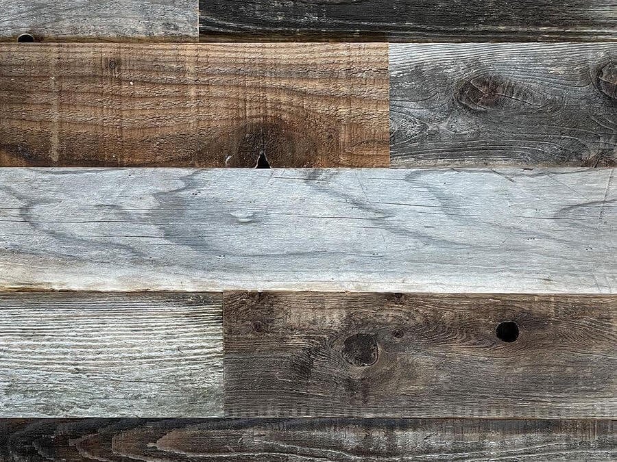 Tongue & Groove Reclaimed Barn Wood Accent Wall Siding, Real Rustic Planks for DIY Farmhouse Decor Projects, Vintage Redwood Paneling Boards