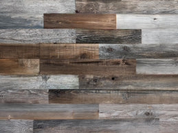 Reclaimed Barn Wood S3S Planks for Accent Wall Paneling, Surfaced Square Edge Redwood, Thin Cut Milled Siding, Lightweight Recycled Boards