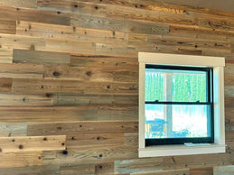 Brushed Shiplap Reclaimed Barn Wood Accent Wall Paneling, Modern Planks, Clean Wirewheeled Lumber, California Redwood Siding, Premium Boards