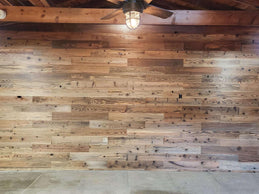 Brushed Tongue & Groove Reclaimed Barn Wood Accent Wall Paneling, Clean Modern Planks, California Redwood Siding, Premium Wirewheeled Boards